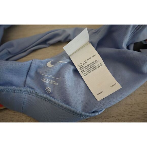 Nike Swim FD3530-479 Women's Sz L Cobalt Blue Logo Scoop Neck Bikini Top - Picture 6 of 8